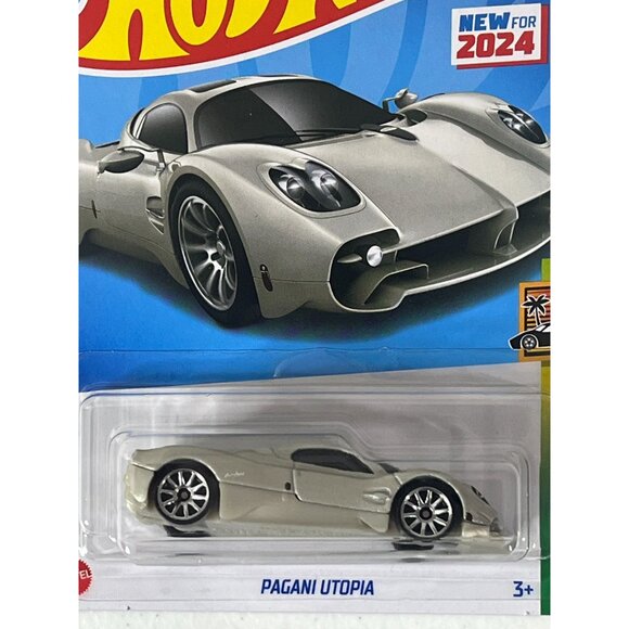 Hot Wheels 2024 Pagani Utopia Silver HW Exotics 1:64 Diecast New Model - Picture 2 of 6